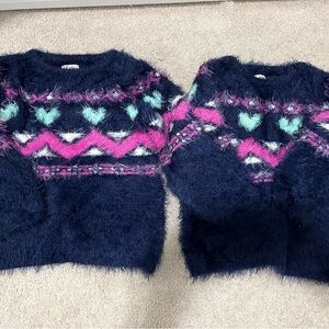 Twin girl size 3 (fits like a 4T) Hatley sweaters